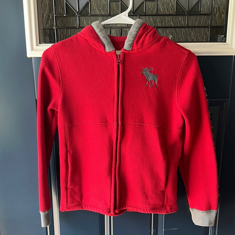 Abercrombie Kids Red and Gray Hoodie